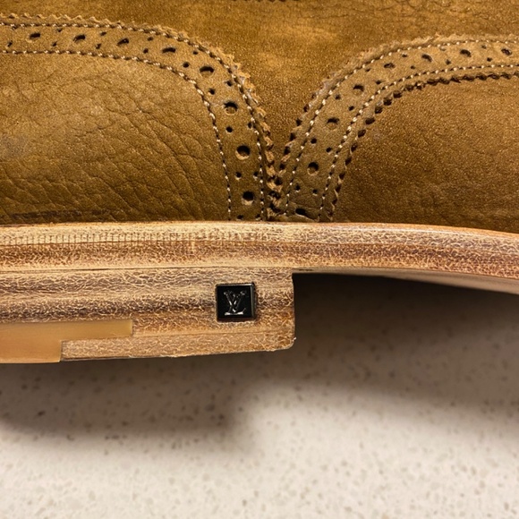 LOUIS VUITTON LV Men's Shoes derby Brown Suede UK 9 - Picture 3 of 11
